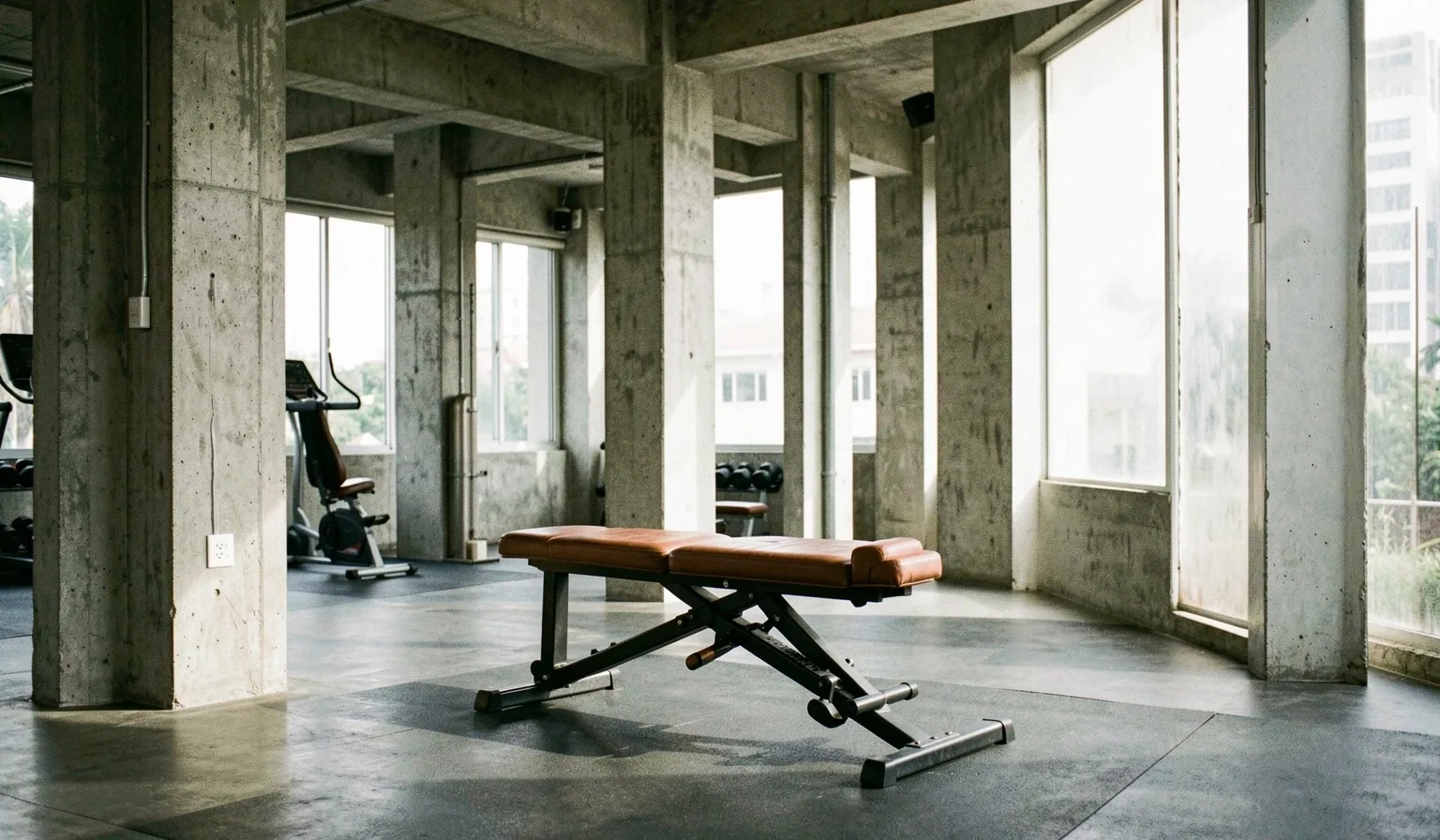 Perspective of a modern high-end fitness environment